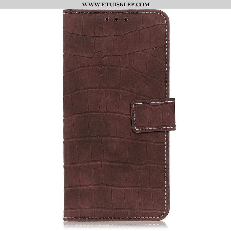 Etui Folio do Honor Magic 5 Lite Styl Skóry Krokodyla